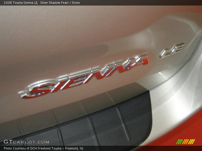 Silver Shadow Pearl / Stone 2008 Toyota Sienna LE