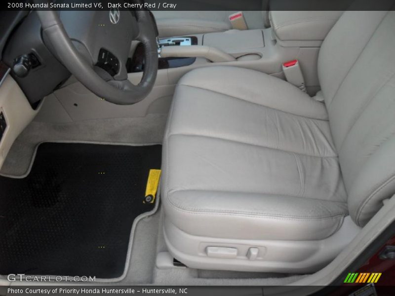 Dark Cherry Red / Gray 2008 Hyundai Sonata Limited V6