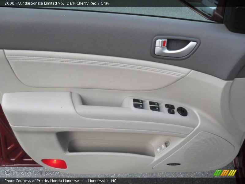 Dark Cherry Red / Gray 2008 Hyundai Sonata Limited V6