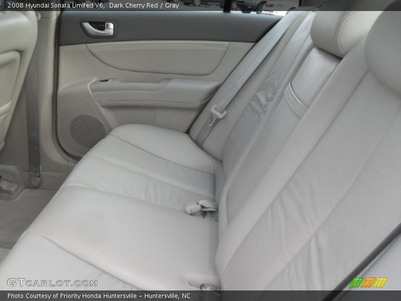 Dark Cherry Red / Gray 2008 Hyundai Sonata Limited V6