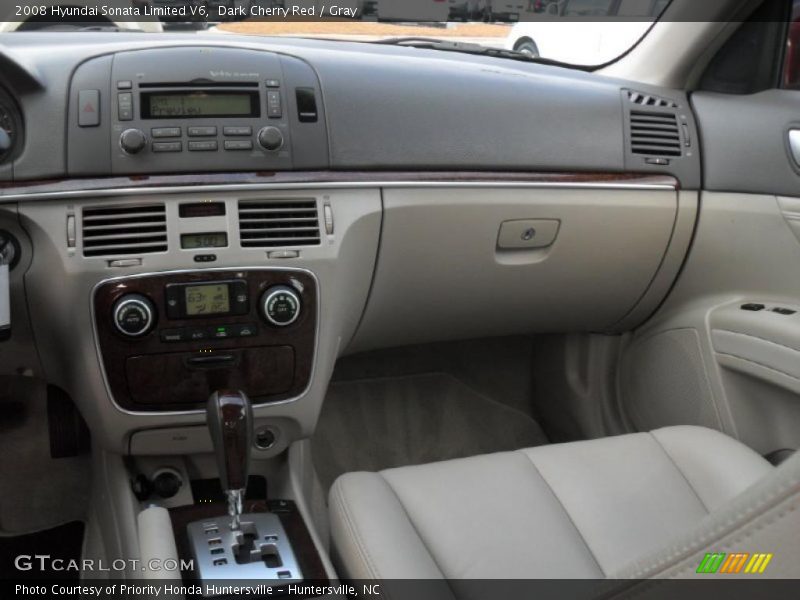 Dark Cherry Red / Gray 2008 Hyundai Sonata Limited V6