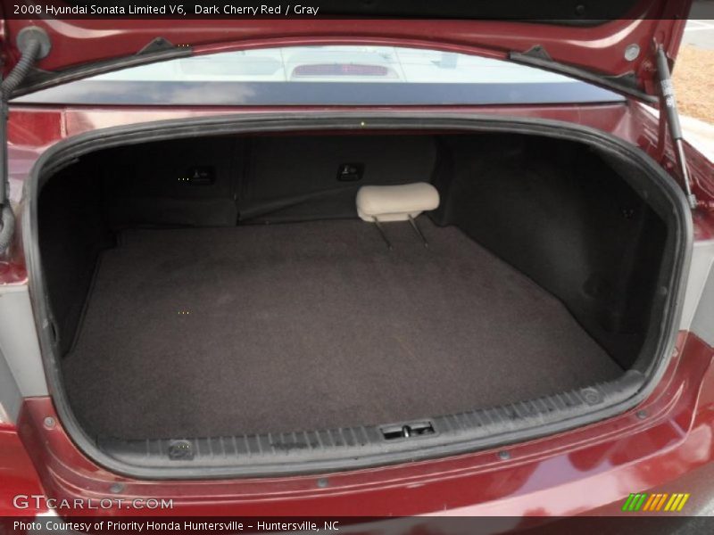 Dark Cherry Red / Gray 2008 Hyundai Sonata Limited V6