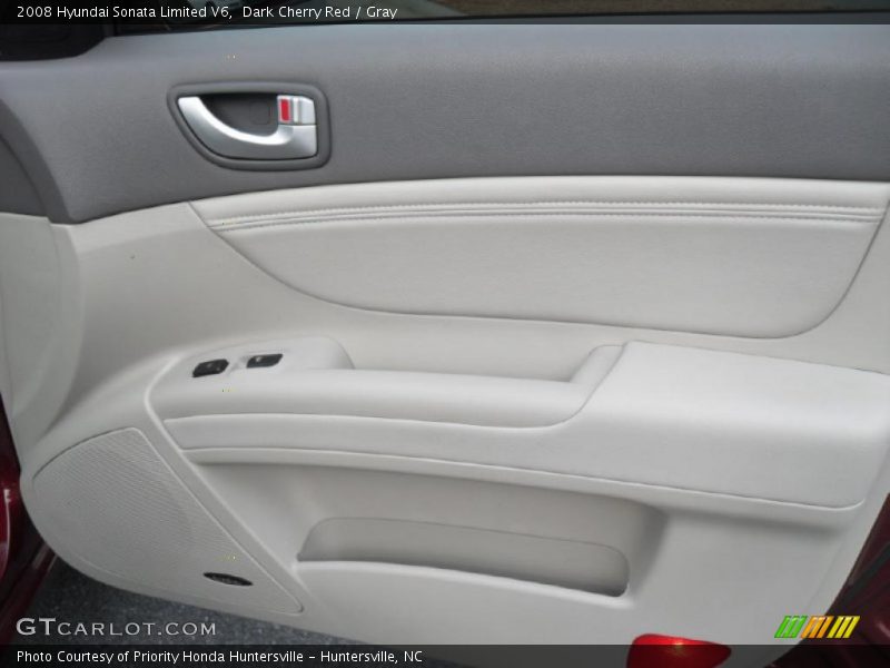 Dark Cherry Red / Gray 2008 Hyundai Sonata Limited V6