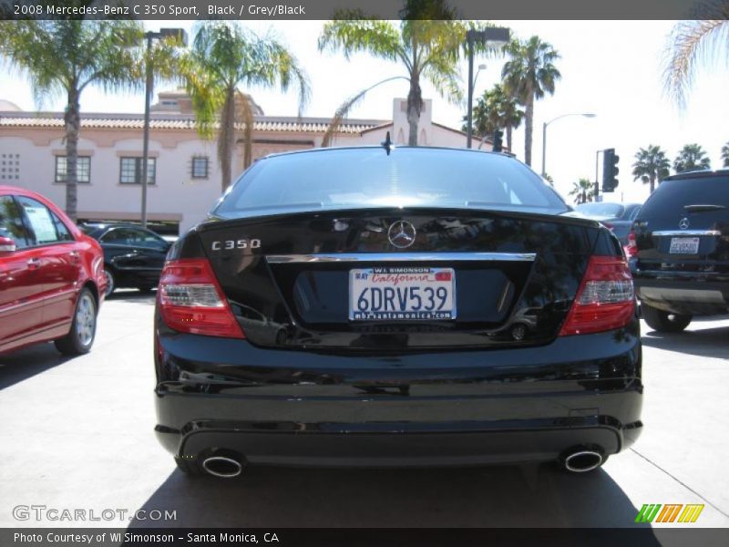 Black / Grey/Black 2008 Mercedes-Benz C 350 Sport