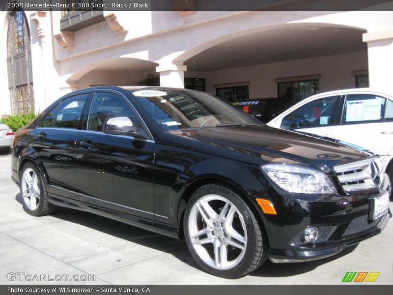 Black / Black 2008 Mercedes-Benz C 300 Sport
