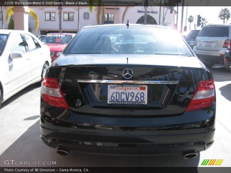 Black / Black 2008 Mercedes-Benz C 300 Sport