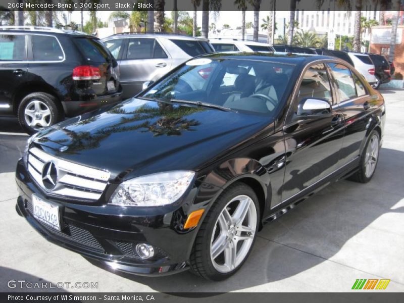 Black / Black 2008 Mercedes-Benz C 300 Sport
