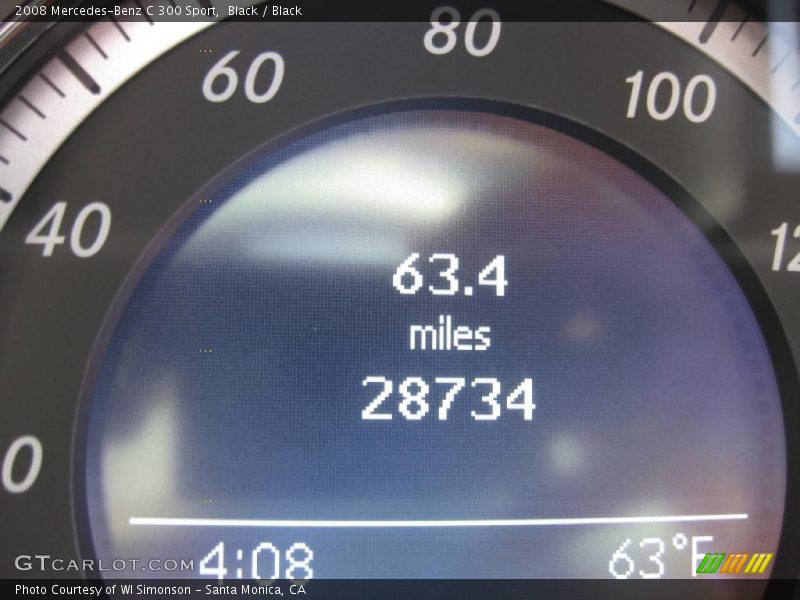 Black / Black 2008 Mercedes-Benz C 300 Sport