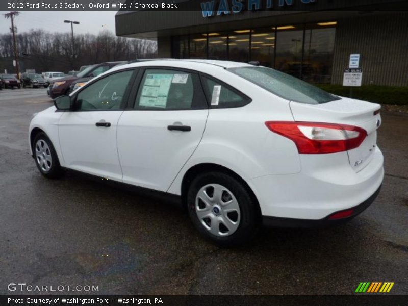 Oxford White / Charcoal Black 2012 Ford Focus S Sedan