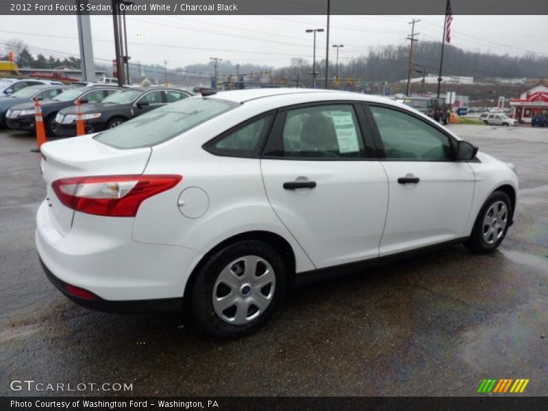 Oxford White / Charcoal Black 2012 Ford Focus S Sedan