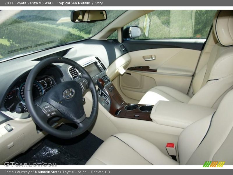 Tropical Sea Metallic / Ivory 2011 Toyota Venza V6 AWD