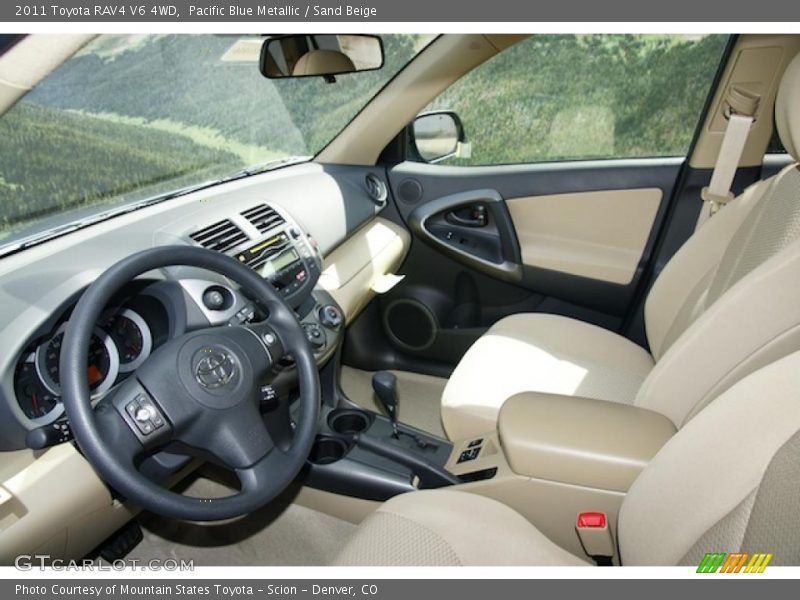Pacific Blue Metallic / Sand Beige 2011 Toyota RAV4 V6 4WD