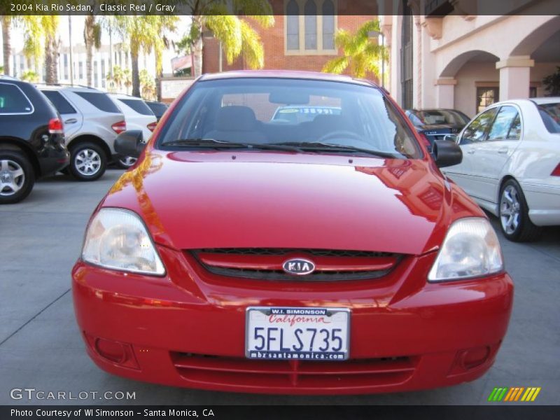 Classic Red / Gray 2004 Kia Rio Sedan