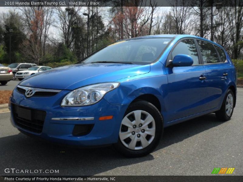 Vivid Blue / Black 2010 Hyundai Elantra Touring GLS
