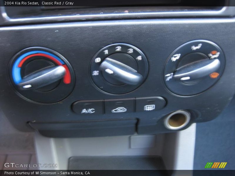 Classic Red / Gray 2004 Kia Rio Sedan