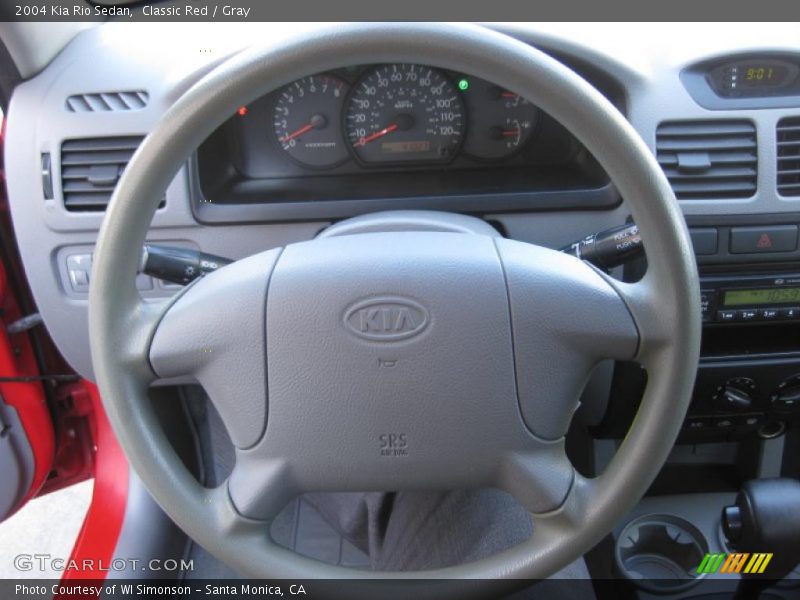 Classic Red / Gray 2004 Kia Rio Sedan