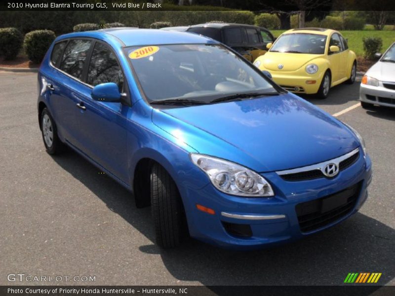 Vivid Blue / Black 2010 Hyundai Elantra Touring GLS