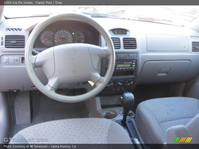 Classic Red / Gray 2004 Kia Rio Sedan