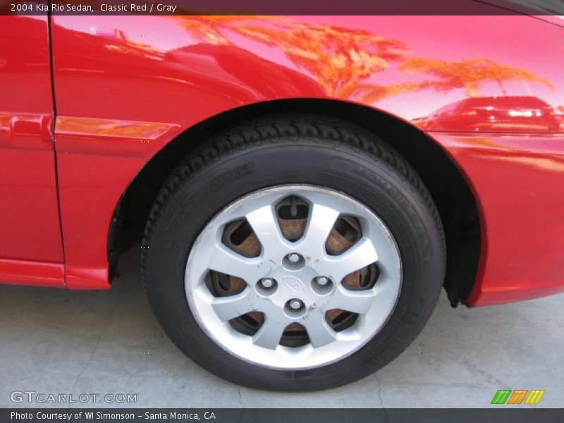 Classic Red / Gray 2004 Kia Rio Sedan