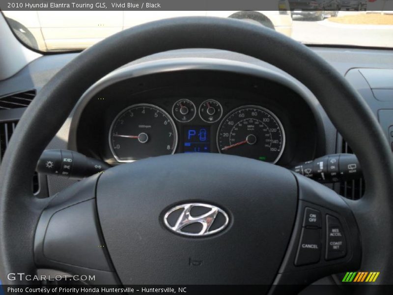 Vivid Blue / Black 2010 Hyundai Elantra Touring GLS