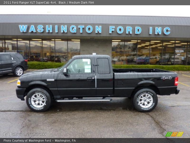 Black / Medium Dark Flint 2011 Ford Ranger XLT SuperCab 4x4