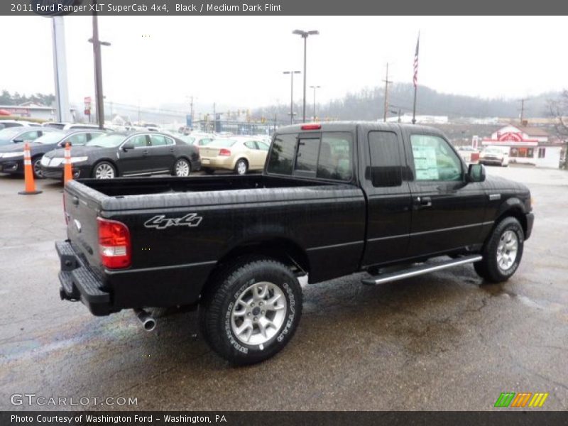Black / Medium Dark Flint 2011 Ford Ranger XLT SuperCab 4x4