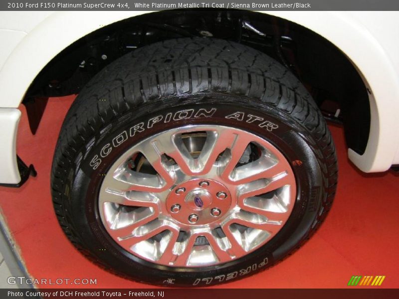 White Platinum Metallic Tri Coat / Sienna Brown Leather/Black 2010 Ford F150 Platinum SuperCrew 4x4