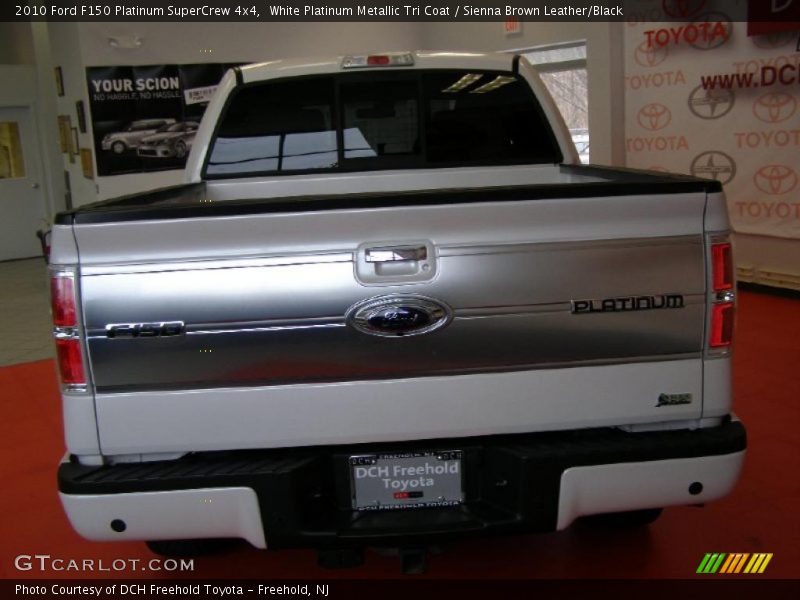 White Platinum Metallic Tri Coat / Sienna Brown Leather/Black 2010 Ford F150 Platinum SuperCrew 4x4