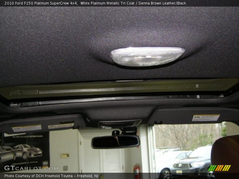 White Platinum Metallic Tri Coat / Sienna Brown Leather/Black 2010 Ford F150 Platinum SuperCrew 4x4