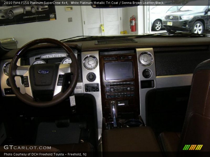 White Platinum Metallic Tri Coat / Sienna Brown Leather/Black 2010 Ford F150 Platinum SuperCrew 4x4