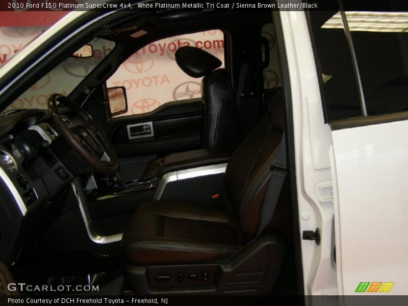 White Platinum Metallic Tri Coat / Sienna Brown Leather/Black 2010 Ford F150 Platinum SuperCrew 4x4