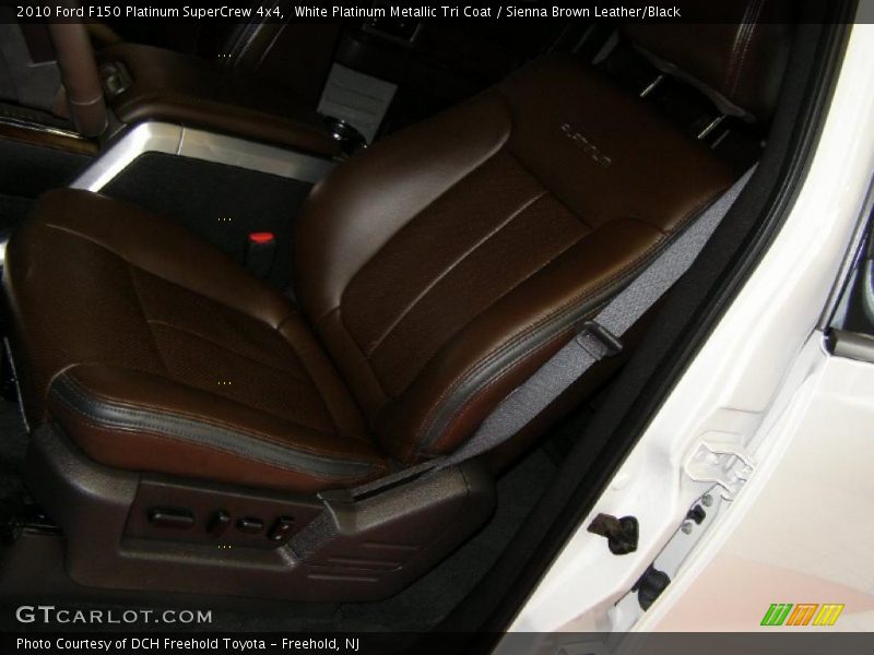 White Platinum Metallic Tri Coat / Sienna Brown Leather/Black 2010 Ford F150 Platinum SuperCrew 4x4
