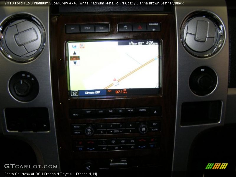 White Platinum Metallic Tri Coat / Sienna Brown Leather/Black 2010 Ford F150 Platinum SuperCrew 4x4