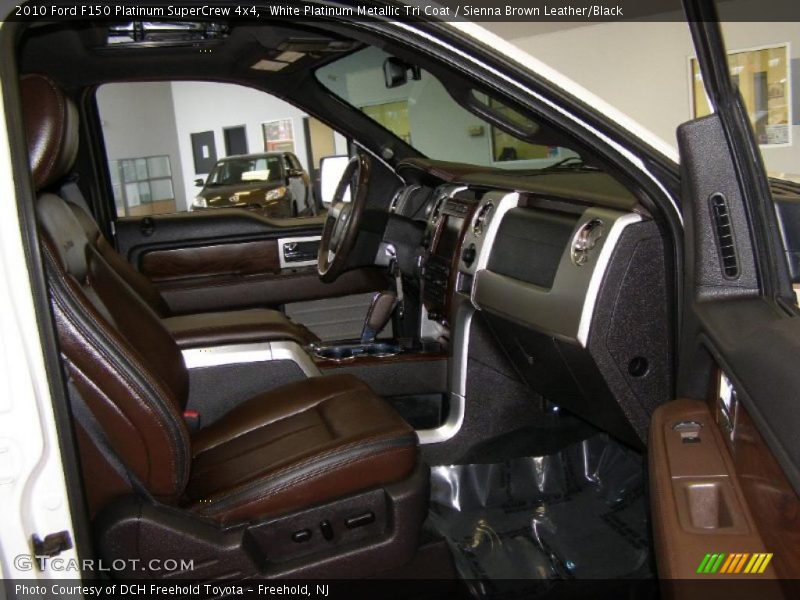 White Platinum Metallic Tri Coat / Sienna Brown Leather/Black 2010 Ford F150 Platinum SuperCrew 4x4