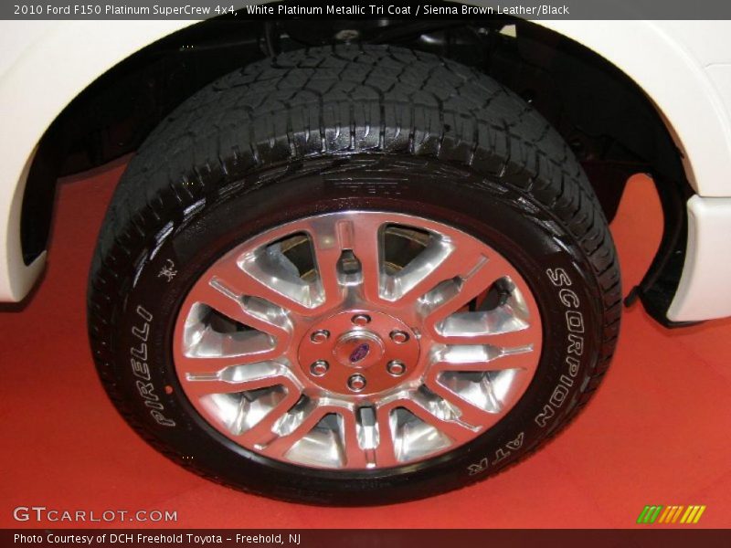 White Platinum Metallic Tri Coat / Sienna Brown Leather/Black 2010 Ford F150 Platinum SuperCrew 4x4