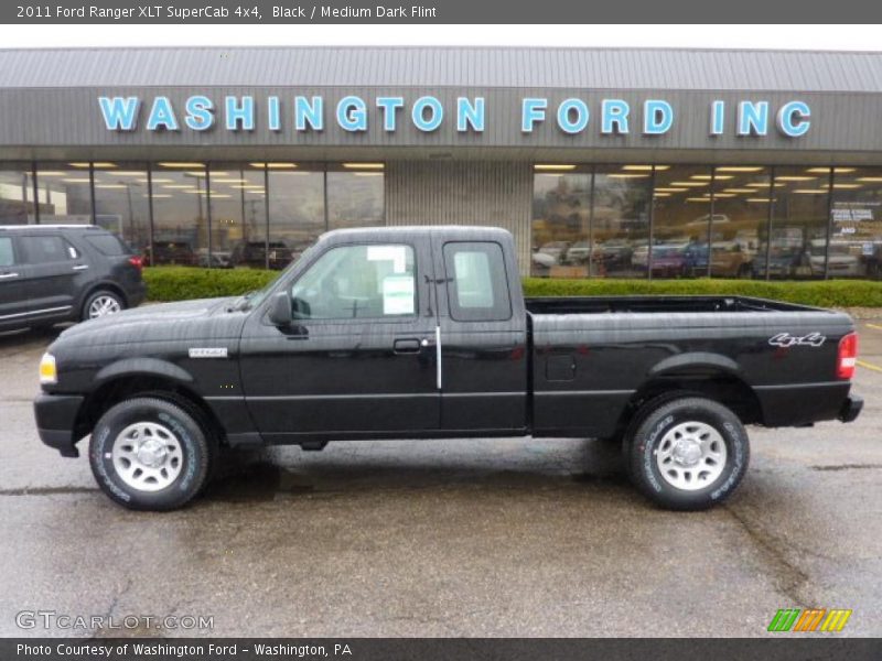 Black / Medium Dark Flint 2011 Ford Ranger XLT SuperCab 4x4