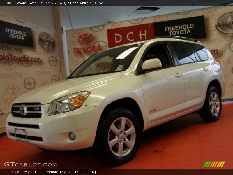 Super White / Taupe 2008 Toyota RAV4 Limited V6 4WD