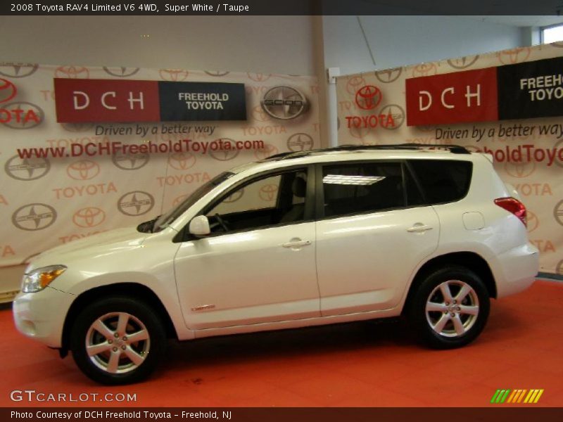 Super White / Taupe 2008 Toyota RAV4 Limited V6 4WD