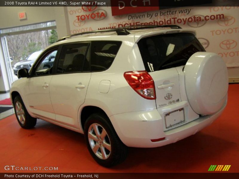 Super White / Taupe 2008 Toyota RAV4 Limited V6 4WD