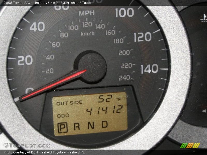 Super White / Taupe 2008 Toyota RAV4 Limited V6 4WD
