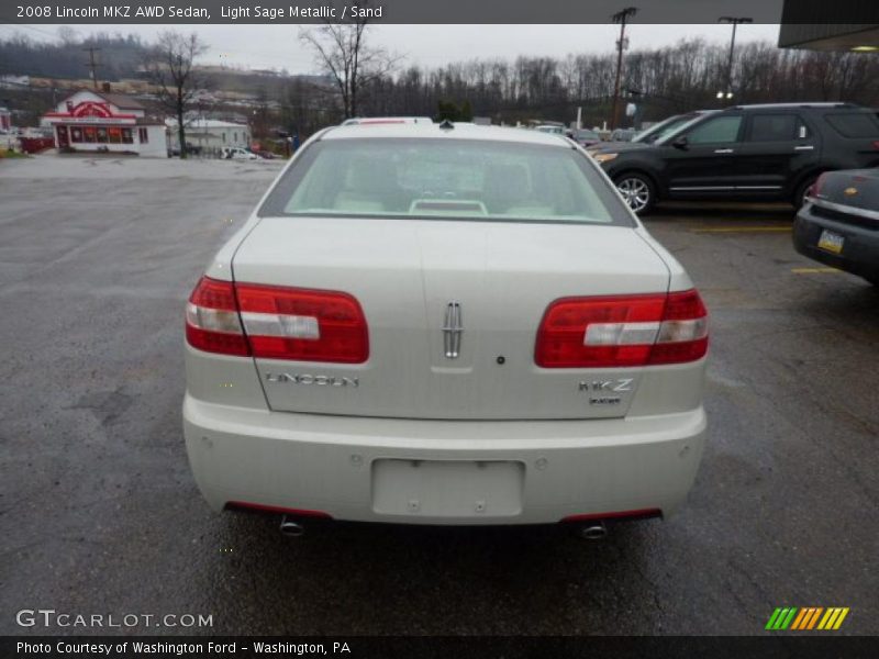 Light Sage Metallic / Sand 2008 Lincoln MKZ AWD Sedan