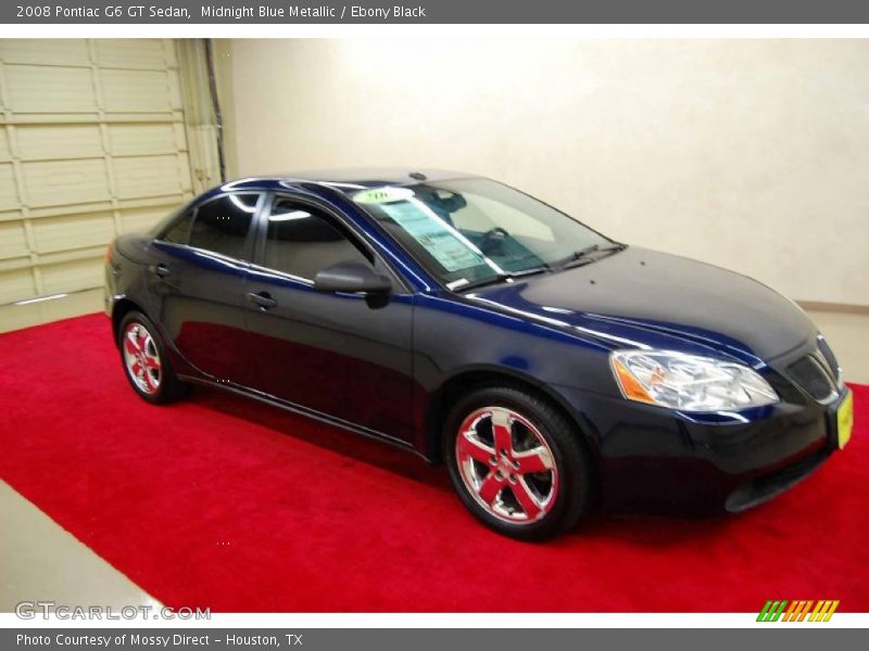 Midnight Blue Metallic / Ebony Black 2008 Pontiac G6 GT Sedan