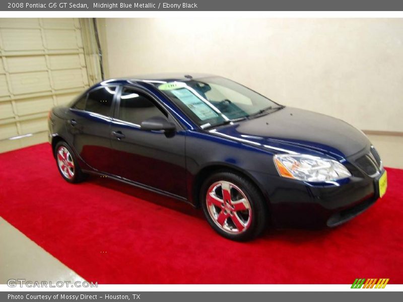 Midnight Blue Metallic / Ebony Black 2008 Pontiac G6 GT Sedan