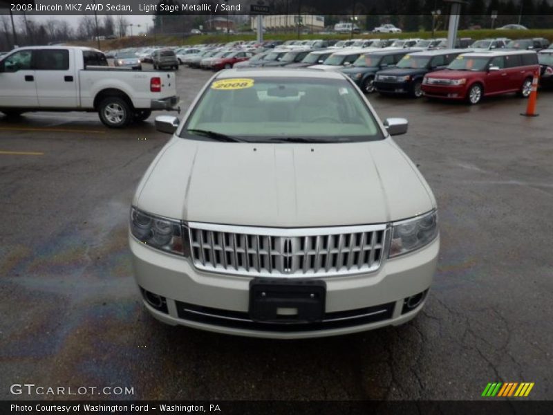 Light Sage Metallic / Sand 2008 Lincoln MKZ AWD Sedan