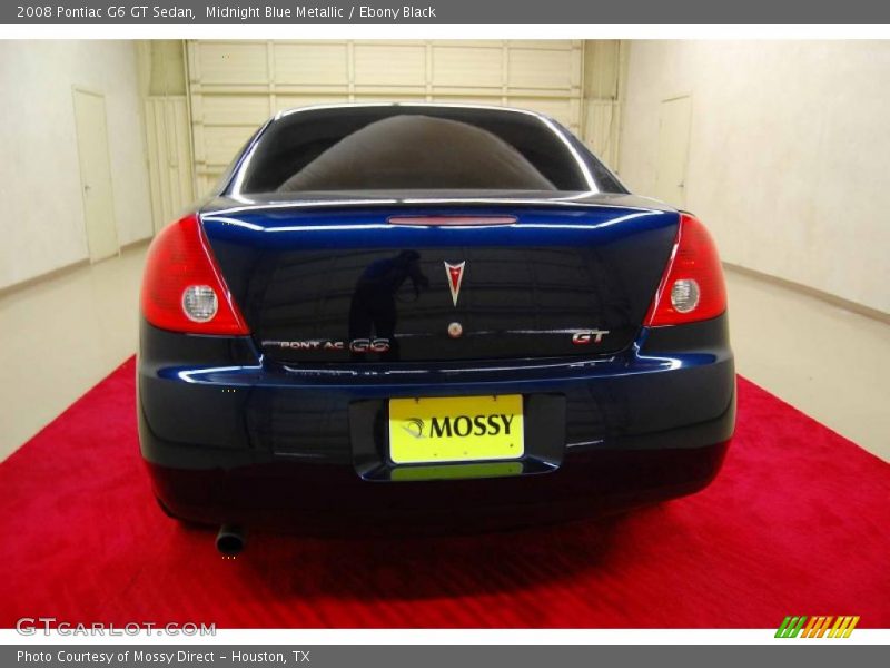Midnight Blue Metallic / Ebony Black 2008 Pontiac G6 GT Sedan