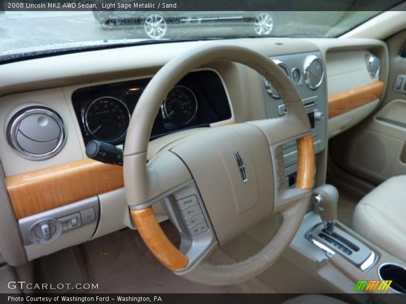 Light Sage Metallic / Sand 2008 Lincoln MKZ AWD Sedan