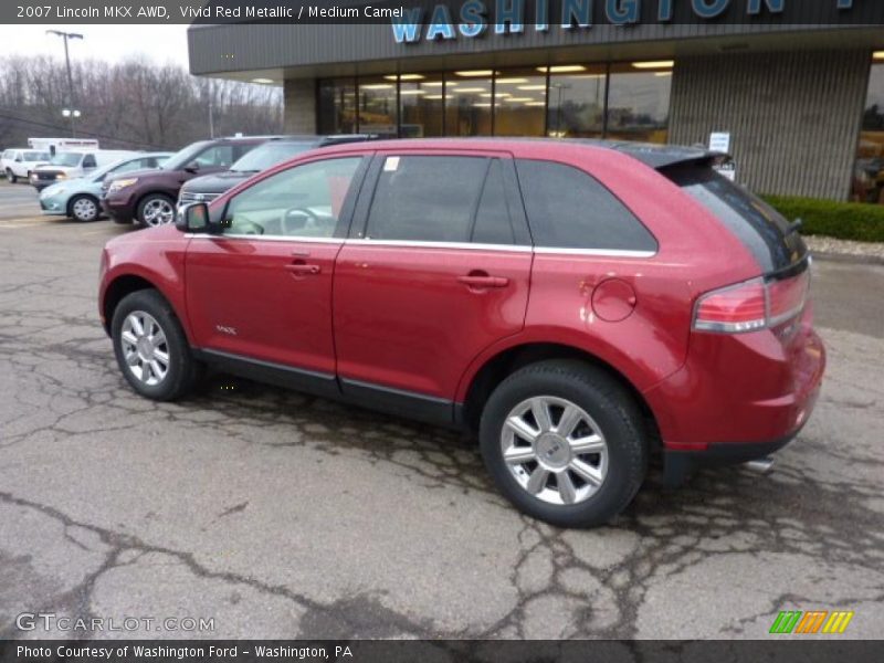 Vivid Red Metallic / Medium Camel 2007 Lincoln MKX AWD