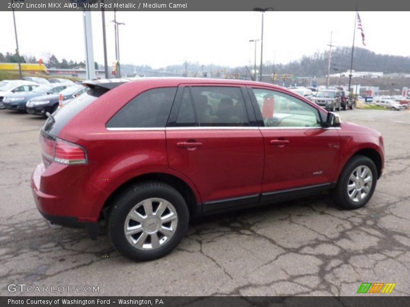 Vivid Red Metallic / Medium Camel 2007 Lincoln MKX AWD