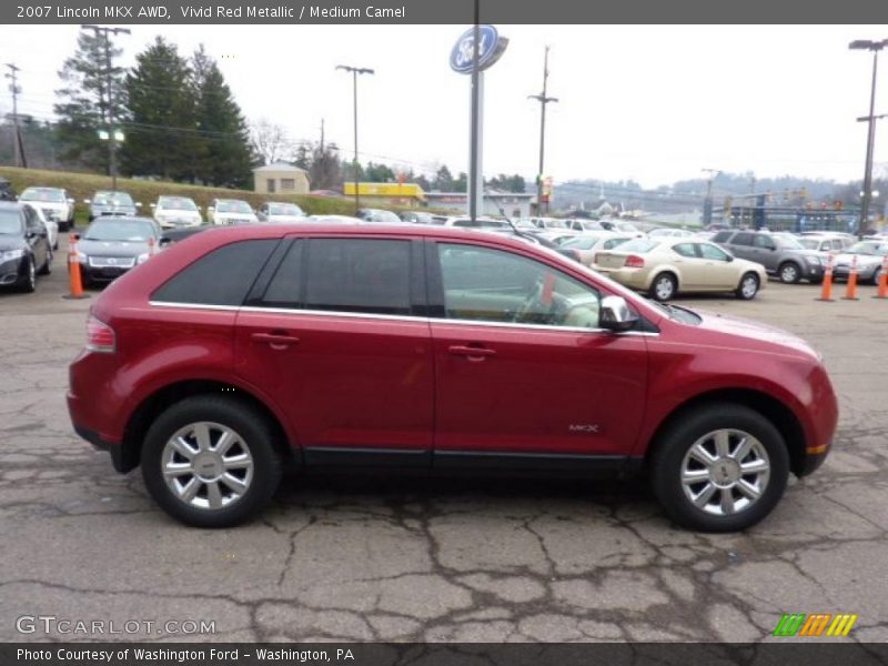 Vivid Red Metallic / Medium Camel 2007 Lincoln MKX AWD