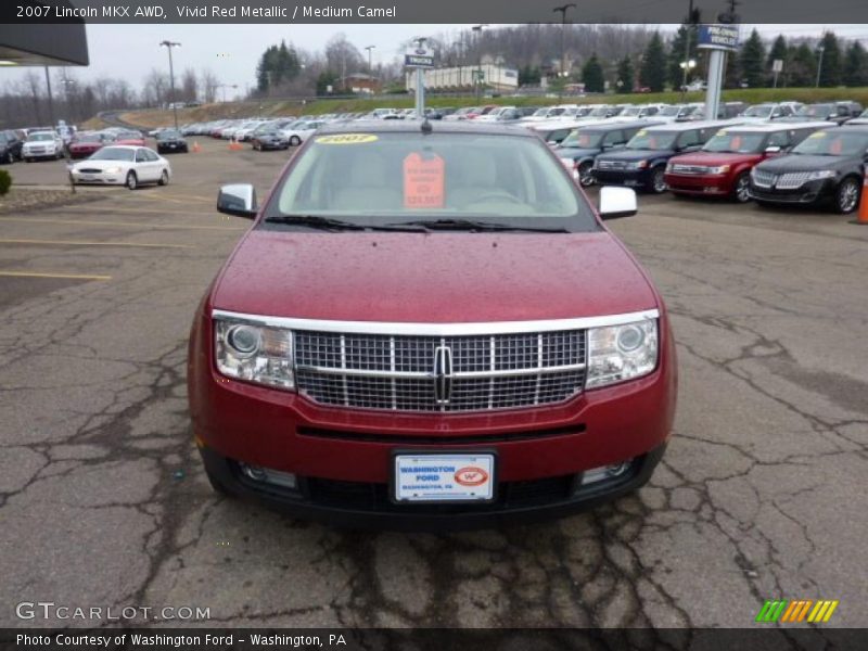 Vivid Red Metallic / Medium Camel 2007 Lincoln MKX AWD